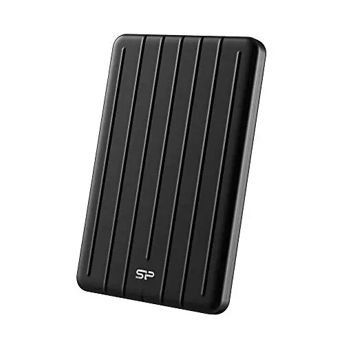 Silicon Power 512GB 3D NAND TLC Rugged Portable External SSD USB 3.1 Gen 2 (USB3.2) with USB-C to USB-C/USB-A Cables, Bolt B75 Pro Black - SP512GBPSD75PSCK