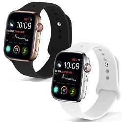 NUKELOLO Sport Band Compatible with Apple Watch 38MM 40MM 42MM 44MM,Soft Silicone Replacement Strap Compatible for Apple Watch Series 5/4/3/2/1