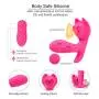 10 Vibration+ 6 Sucking Wearable USB Electric Toy for Women Quiet Powerful Strong with Silicone Wireless Remote Vǐberate Toys Mini Vǐbrant Toy for Women, Wearable Adult Toy, Hot Pink