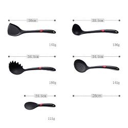 Kitchen Utensils,silicone Spatula Set Shovel Scoop Kit Non-stick Gets Silicone Kitchenware Cookware-black A 36cm(14.2inch)