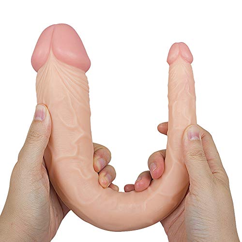 Tingxuan JDesto- 14.17-inch Double-Sided Large Toy Realistic Soft Double-Head Massager DEPUR (Color : Flesh)