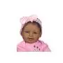 TERABITHIA 21 inch Real Life Black African American Smiling Reborn Baby Girl Dolls That Looks Real with Magnetic Mouth