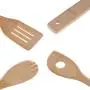 Moligh doll Bamboo Cooking Utensils Set, 7 Pack Kitchen Tools Wooden Spoons and Spatula 11.8, Best for Non Sticky Pans and Cookware