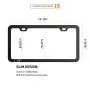 Karoad Black License Frames, 2 PCS Stainless Steel Car Licence Plate Covers Slim Design with Bolts Washer Caps for US Standard