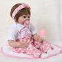 ENA Reborn Baby Doll Realistic Silicone Vinyl Baby 21 inch Weighted Soft Body Lifelike Doll Gift Set for Ages 3+