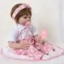 ENA Reborn Baby Doll Realistic Silicone Vinyl Baby 21 inch Weighted Soft Body Lifelike Doll Gift Set for Ages 3+