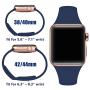 Zekapu Sport Band Compatible for Apple Watch 38mm 42mm 40mm 44mm, Soft Silicone Narrow Slim Sport Replacement Wristband for iWatch Series 5, Series 4, Series 3, Series 2, Series 1 Women