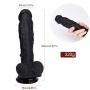HAOZICH Realistic Silicone Soft D?ld? with Strong Suction Cup Massager Wand Cock Toy High Quality Silicone Material (Color : Skin Color, Black) HAOZICH (Color : Black)