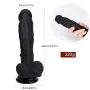 HAOZICH Realistic Silicone Soft D?ld? with Strong Suction Cup Massager Wand Cock Toy High Quality Silicone Material (Color : Skin Color, Black) HAOZICH (Color : Black)
