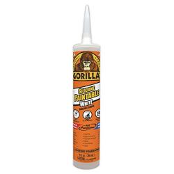 Gorilla Paintable Silicone Sealant Caulk, Waterproof and Mold & Mildew Resistant, 9 ounce Cartridge, White, (Pack of 1)