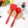 JunbosiKitchenware Silicone Kitchenware 4 Piece Set Cooking Spoon Shovel Nonstick Shovel Spoon Set Kitchenware,Black