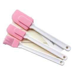 ZDM Professional Kitchenware Silicone Three sets Baking Sauce Brush Butter Cooking Spatula Cookie Pastry Scraper Cake Baking Tool