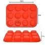 Perlli Top Quality 12 Cup Silicone Muffin Pan - Cupcake Mold Nonstick - Bpa Free Food Grade - Large Muffin Tin Baking Cups Liners - Reusable Rubber Bakeware Trays - Dishwasher Microwave Oven Safe