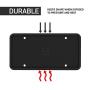 Rightcar Solutions Flawless Silicone License Plate Frame - Rust-Proof. Rattle-Proof. Weather-Proof. - Black