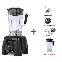 Super Heavy Duty Commercial Professional Power Blender Juicer Food Processor Mixer 3Hp 45000Rpm 2200W 2L Jar,Black Extra Jar Part,Au Plug