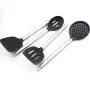 UnitedCAheart 304 9 Set Shovel Stainless Steel Silicone Kitchenware Non-Stick Special Spatula High Temperature Cooking Shovel Kitchenware Set