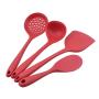 HUShjsd Silicone Kitchenware Set Of 4, Non-stick Silicone Kitchenware Set Green Cooking Shovel Spoon Tool Kitchen Utensils