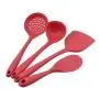 HUShjsd Silicone Kitchenware Set Of 4, Non-stick Silicone Kitchenware Set Green Cooking Shovel Spoon Tool Kitchen Utensils