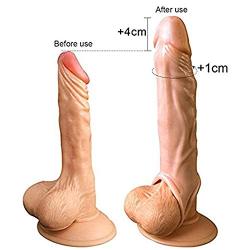 Large Size 9 inch Silicone penile Condom Expander expands Male Chastity Toys Lengthen Cock Sleeves Dick Socks Reusable Condoms e2