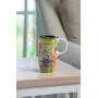 Cypress Home Ceramic Travel Mug with Gift Box, 17 ounces (Blooming Flowers)