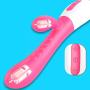 O-GAME Waterproof Rabbit G-S Vibrantor C-t Rechargable Stimulation Silicone Toy with 10 Vibraration Modes Quiet Dual Motor for Women Couples