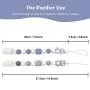 Pacifier Clip Baby Teething Toys BPA Free Silicone Beads Binky Teether Holder for Boy Girl, Boy, Soothie,Mam, Shower Gift Raccoon (Blue + Grey)