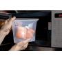 Reusable Silicone Food Storage Bags, Sandwich, Sous Vide, Liquid, Snack, Lunch, Fruit, Freezer Airtight Seal, Versatile Preservation Bags, 4 Pack Freezer Containers 30 Oz / 1000 ml