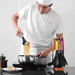 Jdeepued Silicone kitchenware 6-Piece Multi-Colored Silicone Kitchen Utensil Set High Heat Resistant Silicone Kitchen Utensils (Color : Multi-Colored, Size : 6 Piece Set)