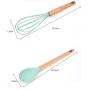 SKYyao Kitchen utensil set Silicone Kitchenware 6-piece set non-stick pan green cooking colander set kitchen tools Silicone