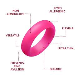 Egnaro Silicone Wedding Ring for Women, Womens Rubber Engagement Ring, Multiple Pack, Great Replacement