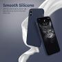 for iPhone X Case, OTOFLY [Silky and Soft Touch Series] Premium Soft Silicone Rubber Full-Body Protective Bumper Case Compatible with Apple iPhone X(ONLY) - Midnight Blue