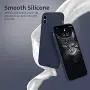 for iPhone X Case, OTOFLY [Silky and Soft Touch Series] Premium Soft Silicone Rubber Full-Body Protective Bumper Case Compatible with Apple iPhone X(ONLY) - Midnight Blue