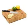 Small End Grain Bamboo Cutting Board | Professional, Antibacterial Butcher Block | Non-Slip Rubber Feet by Top Notch Kitchenware