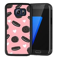 Samsung Galaxy S6 Case,Flexible Soft TPU Cover Shell,Slim Silicone Black Rubber Non-Slip Durable Design Protective Phone Case for Samsung Galaxy S6 -Biscuits