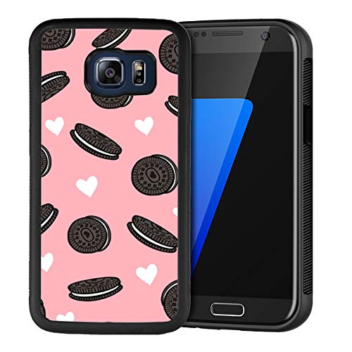 Samsung Galaxy S6 Case,Flexible Soft TPU Cover Shell,Slim Silicone Black Rubber Non-Slip Durable Design Protective Phone Case for Samsung Galaxy S6 -Biscuits