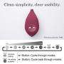 iroha+ Cream KUSHI Women Vibrator, Waterproof Soft Silicone Rechargeable Sensual Massager, HMP-02