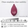 iroha+ Cream KUSHI Women Vibrator, Waterproof Soft Silicone Rechargeable Sensual Massager, HMP-02