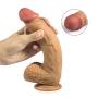 Sex Dildo with Double Layer Silicone, iTrunk High Quality Realistic Dildo with Strong Suction Cup, Penis Imitation Super Sex Toys with Soft Outside and Firm Inside for Women(7 inch)