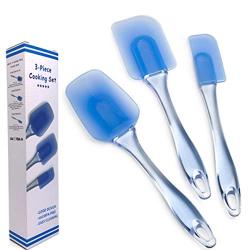 Kitchenware Utensils Set 3 Piece Premium Silicone Heat Resistant Non-Stick Baking Professional Cake Tools Blue,2set