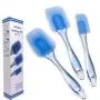 Kitchenware Utensils Set 3 Piece Premium Silicone Heat Resistant Non-Stick Baking Professional Cake Tools Blue,2set