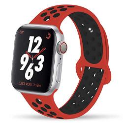 YC YANCH Compatible for Apple Watch Band 38mm 40mm 42mm 44mm,Soft Silicone Sport Band Replacement Wrist Strap Compatible for iWatch Apple Watch Series 4/3/2/1,Nike+,Sport,Edition, S/M M/L Size