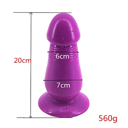 MXJYB Waterproof 7.9in Female Realistic Lifelike Massager for Women Silicone Adult Toys with Strong Suction Cup Flesh Soft sti-CKS Massager MXJYB (Color : Purple)