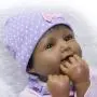 TERABITHIA 22inch Black Gentle Touch Alive Collectible African-American Reborn Baby Girl Dolls Look Real