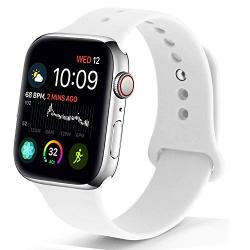 NUKELOLO Sport Band Compatible with Apple Watch 38MM 40MM 42MM 44MM,Soft Silicone Replacement Strap Compatible for Apple Watch Series 5/4/3/2/1