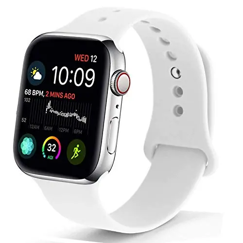 NUKELOLO Sport Band Compatible with Apple Watch 38MM 40MM 42MM 44MM,Soft Silicone Replacement Strap Compatible for Apple Watch Series 5/4/3/2/1
