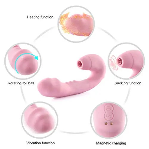 Tongue Sucking Simulator Powerful Sucking Toys,Waterproof Handheld Wand Massager with Heating, Medical Silicone,USB Rechargeable
