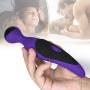 Powerful G Spot Vibrator for Clitoris Stimulation Magic AV Wand Rechargeable Silicone Dildo Vibrator-7 Frequency Massager Waterproof G Spot Vibrating Dildo Sex Adult Toy for Women,Men,Couples