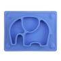 Baby Placemat, SILIVO 10&quotx7.7&quotx1" Silicone Child Feeding Plate with Suction Cup Fits Most Highchair Trays Blue