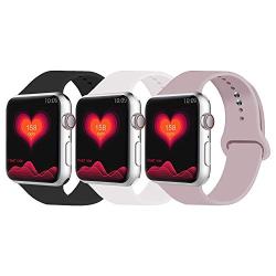 IYOU Sport Band Compatible with Watch Band 38MM 42MM 40MM 44MM, Soft Silicone Replacement Sport Strap Compatible with 2019 Watch Series 5 2018 Watch Series 4/3/2/1
