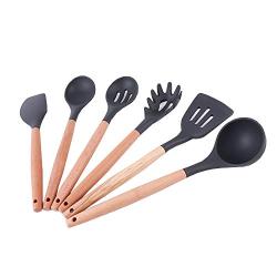 Silicone Kitchenware Set of 9 Nonstick Cookware Shovel Spoon Tool Set Shovel Soup Hedgeware Green Cooking Cookware